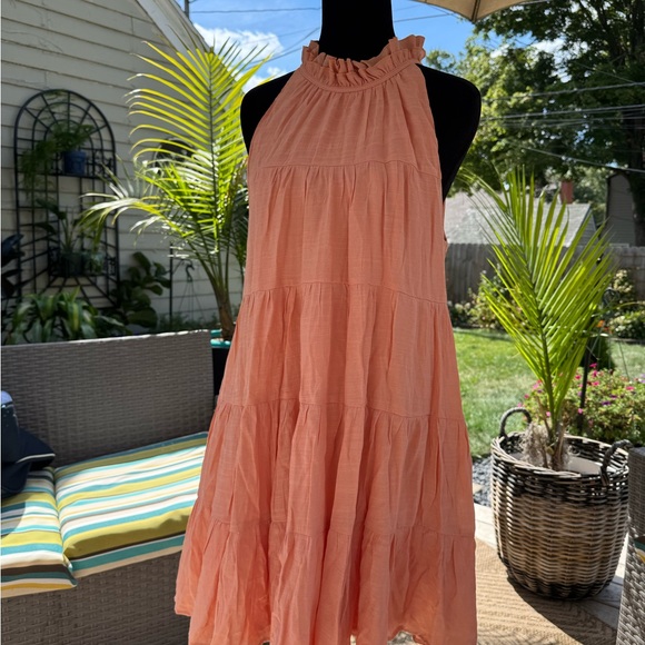 Vici Dresses & Skirts - Vici Coral Halter Neck Tiered Dress